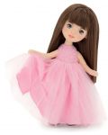 Απαλή κούκλα Orange Toys Sweet Sisters - Sophie με ροζ τριαντάφυλλο φόρεμα, 32 cm - 3t