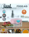 Μίνι κόφτης για λαχανικά Morello - Food Aid,χειροκίνητο ,180 ml, ροζ - 2t