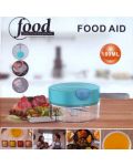 Μίνι κόφτης για λαχανικά Morello - Food Aid, χειροκίνητο ,180 ml,μπλε - 2t