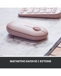 Ποντίκι Logitech - Pebble M350, οπτικό, ασύρματη, ροζ - 8t