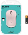 Ποντίκι Logitech - M220 Silent, Οπτικό , ασύρματο, ροζ - 9t
