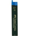 Μίνι γραφίτες  Faber-Castell - Super-Polymer, 0.7 mm, H, 12 τεμάχια - 1t