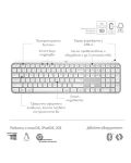 Πληκτρολόγιο Logitech - MX Keys S, ασύρματο, pale grey - 7t