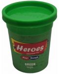 Φυσική πλαστελίνη σε κουτί Heroes Play Dough - Πράσινη - 1t