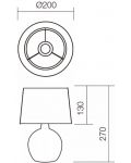 Επιτραπέζιο φωτιστικό Smarter - Home 01-1374, IP20, Е14, 1 x 28 W, καφέ - 2t