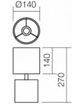 Επιτραπέζιο φωτιστικό Smarter - Cilly 01-1371, IP20, E14, 1x28W, ανοιχτό γκρι - 2t