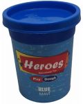 Φυσική πλαστελίνη σε κουτί Heroes Play Dough - Μπλε - 1t