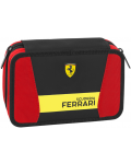 Κασετίνα με σχολικά είδη  Panini - Ferrari Style, με 3 φερμουάρ - 1t