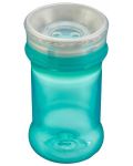 Κύπελλο που δεν χυθεί με μαλακό χείλος σιλικόνης  Vital Baby - 360°, 280 ml,πράσινο - 2t