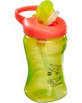Μπουκάλι που δε χύνεται  με καλαμάκι  Vital Baby -12+ μηνών, 340 ml, πράσινο - 2t