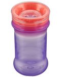 Κύπελλο που δε χύνεται με μαλακή άκρη σιλικόνης Vital Baby - 360°, 280 ml, μωβ - 2t