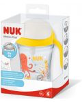 Κύπελλο που δεν χύνεται με καλαμάκι NUK - Motion Cup, 230 ml, κίτρινο - 3t
