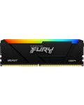 RAM Μνήμη  Kingston - FURY Beast RGB, 16GB, DDR4, 3600MHz - 2t