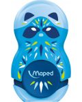Ξύστρα με γόμα 2 σε 1 Maped Mini Cute - Loopy, μπλε - 1t