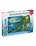 Παζλ Ravensburger  3 x 49 κομμάτια - Οι δεινόσαυροι - 1t