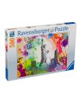 Παζλ Ravensburger 500 τεμαχίων- Καρτ ποστάλ της Νέας Υόρκης - 1t