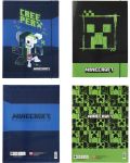 Φάκελος με λάστιχο  Panini Minecraft - Neon Green, А4, ποικιλία - 1t
