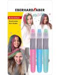 Παστέλ μαλλιών Eberhard Faber - 3 χρώματα, μεταλλικό - 1t