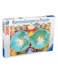 Παζλ Ravensburger 3000 κομμάτια - Αρχαίος παγκόσμιος χάρτης  - 1t