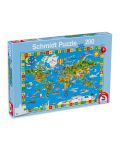 Παζλ Schmidt 200 κομμάτια – Παγκόσμιος χάρτης  - 1t