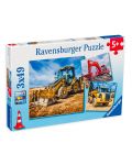 Παζλ Ravensburger 3 x 49 κομμάτια - Μηχανές κατασκευής - 1t