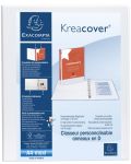 Φάκελος Kreacover - Exacompta, А4, με 2 κρίκους, 3 ζελατίνες, 47 mm, λευκός - 2t