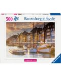 Παζλ Ravensburger  500 κομμάτια  - Ηλιοβασίλεμα στην Κοπεγχάγη - 1t