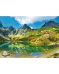 Παζλ Trefl 1000 κομμάτια - Καταφύγιο πάνω από τη λίμνη, βουνά Tatra, Σλοβακία - 2t