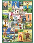 Παζλ Eurographics 1000 κομμάτια - Το γκολφ στον κόσμο, βίντατζ αφίσες  - 2t