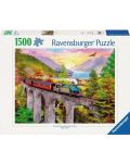 Παζλ Ravensburger  1500 κομμάτια - Ταξίδι με τρένο το φθινόπωρο - 1t