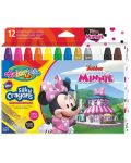 Κηρομπογιές  Colorino Disney - Junior Minnie Silky, 12 χρώματα - 1t