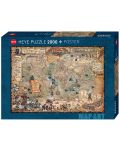 Παζλ Heye 2000 κομμάτια - Πειρατικός χάρτης του κόσμου  - 1t
