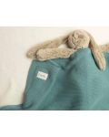 Βαμβακερή κουβέρτα Cotton Hug - Organic, 80 x 100 cm, Salvia - 3t