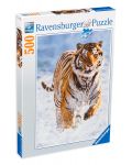 Παζλ Ravensburger 500 κομμάτια -Τίγρη στο χιόνι - 1t