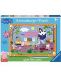 Παζλ δαπέδου Ravensburger  24 κομμάτια - Η Πέπα και οι φίλες της παίζουν κλαμπ - 1t