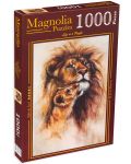 Παζλ Magnolia 1000 τεμαχίων- Λιοντάρι και λιονταράκι - 1t