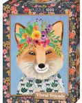 Παζλ Heye 1000 κομμάτια  - Φιλική αλεπού με λουλούδια - 1t