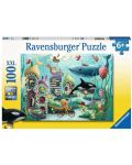 Παζλ Ravensburger 100 κομμάτια XXL - Υποβρύχια θαύματα - 1t