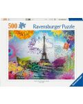 Παζλ Ravensburger  500 κομμάτια  - Καρτ ποστάλ από το Παρίσι - 1t