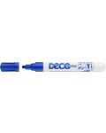 Μαρκαδόρος διαρκής Ico Deco - Στρογγυλή μύτη, μπλε - 1t