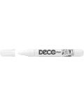 Μαρκαδόρος διαρκής Ico Deco-Στρογγυλή μύτη,Λευκός - 1t
