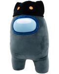 Λούτρινο παιχνίδι YuMe Games: Among Us - Black Crewmate with Cat Head Hat, 30 cm - 2t