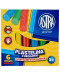 Πλαστελίνη με γκλίτερ Astra - 6 χρώματα - 1t
