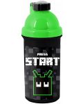 Πλαστικό μπουκάλι Paso Press Start - Με ιμάντα ώμου, 500 ml - 1t