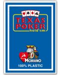 Πλαστικές κάρτες πόκερ Texas Poker - μπλε πλάτη - 1t