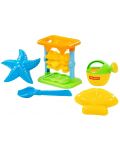 Σετ παραλίας Polesie Toys - Μύλος, 5 μέρη, ποικιλία - 2t