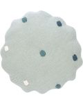 Πλεκτό μαξιλάρι Lassig - Dots, 25 х 25 cm, μέντα - 1t