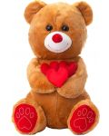 Λούτρινο αρκουδάκι Tea Toys-Με τρεις καρδιές, 65 εκ - 1t