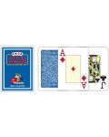 Πλαστικές κάρτες πόκερ Texas Poker - μπλε πλάτη - 2t