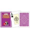 Πλαστικές κάρτες πόκερ Texas Poker - μωβ πλάτη - 2t